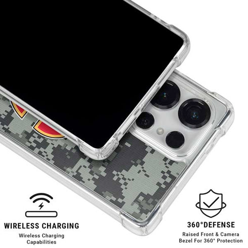 NHL Calgary Flames Camo Galaxy S25 Ultra Clear Case