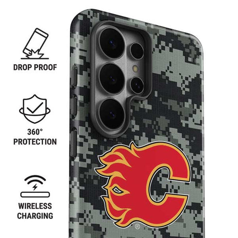 NHL Calgary Flames Camo Galaxy S26 Ultra Impact Case