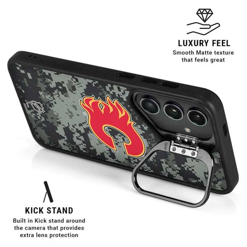 NHL Calgary Flames Camo Galaxy S26 Ultra Kickstand Case