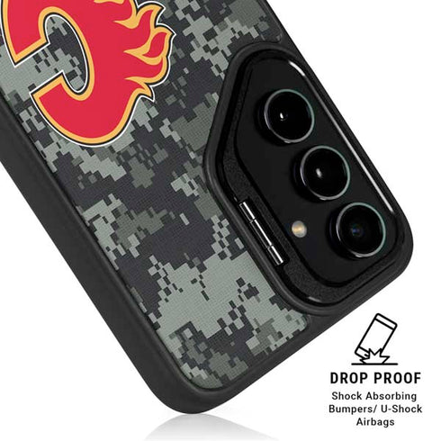 NHL Calgary Flames Camo Galaxy S26 Ultra Kickstand Case