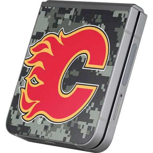NHL Calgary Flames Camo Galaxy Z Flip6 Skin