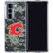 NHL Calgary Flames Camo Galaxy Z Fold5 5G Clear Case