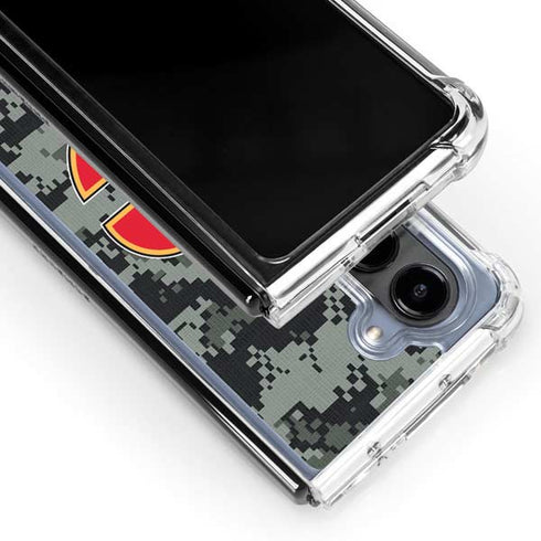 NHL Calgary Flames Camo Galaxy Z Fold5 5G Clear Case