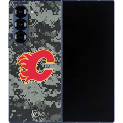 NHL Calgary Flames Camo Galaxy Z Fold6 Skin