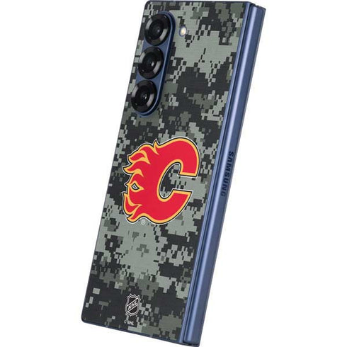 NHL Calgary Flames Camo Galaxy Z Fold6 Skin