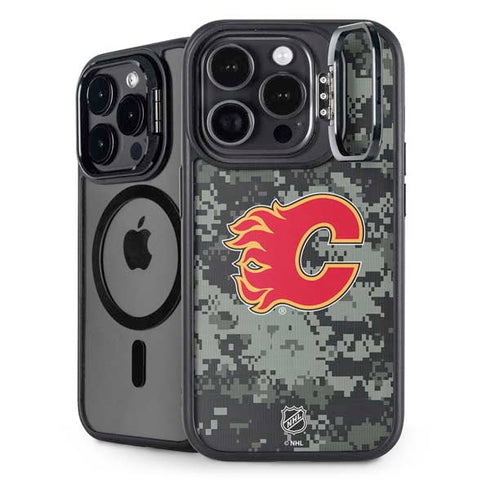 NHL Calgary Flames Camo iPhone 14 Pro Kickstand Case