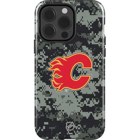 NHL Calgary Flames Camo iPhone 15 Pro Impact Case