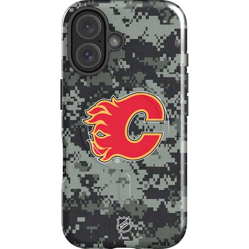 NHL Calgary Flames Camo iPhone 16 Magsafe Impact Case