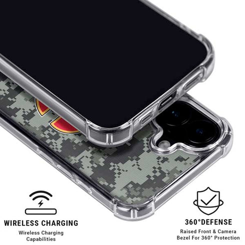NHL Calgary Flames Camo iPhone 16 Plus Clear Case