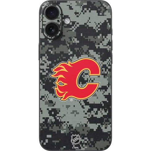 NHL Calgary Flames Camo iPhone 16 Plus Skin