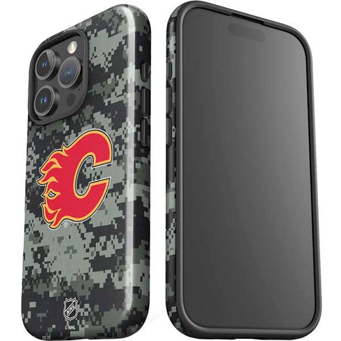 NHL Calgary Flames Camo iPhone 16 Pro Impact Case