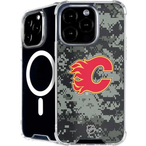 NHL Calgary Flames Camo iPhone 16 Pro MagSafe Case
