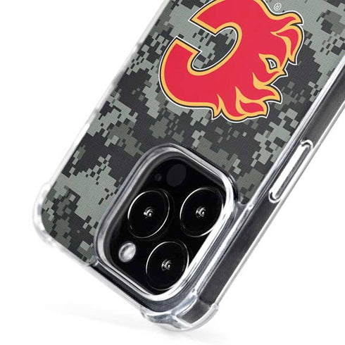 NHL Calgary Flames Camo iPhone 16 Pro MagSafe Case