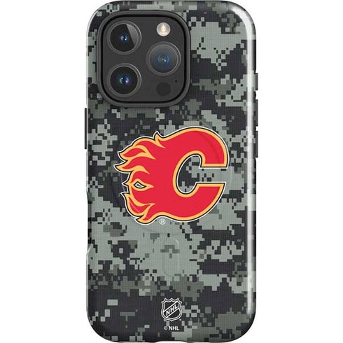 NHL Calgary Flames Camo iPhone 16 Pro Magsafe Impact Case