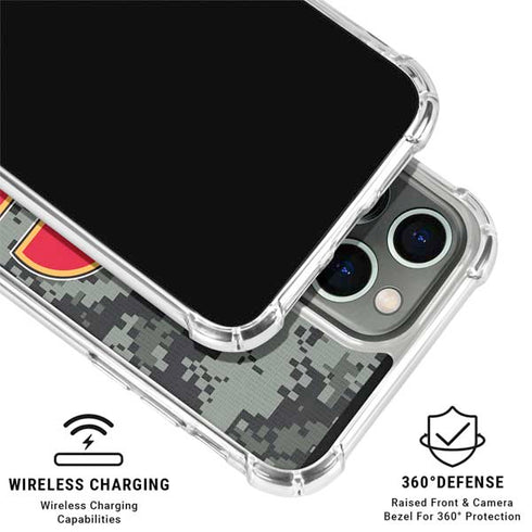 NHL Calgary Flames Camo iPhone 16 Pro Max Clear Case