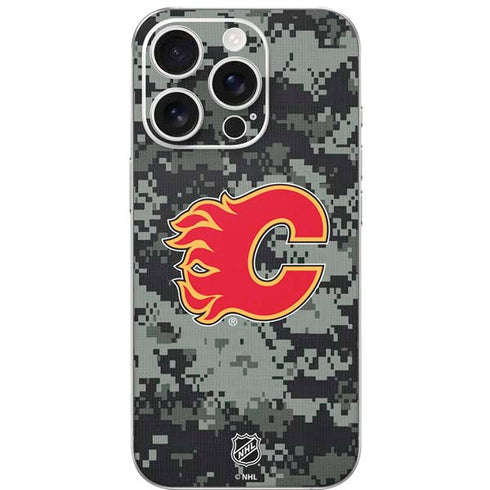 NHL Calgary Flames Camo iPhone 16 Pro Skin