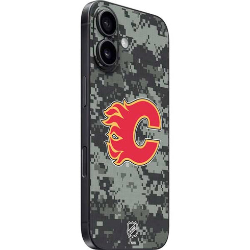 NHL Calgary Flames Camo iPhone 16 Skin