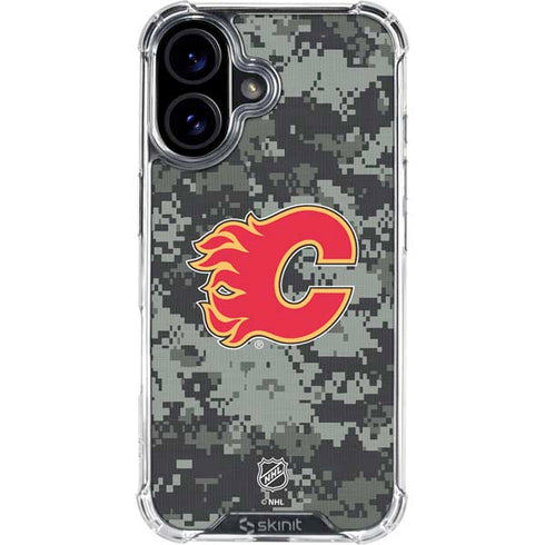 NHL Calgary Flames Camo iPhone 17 Clear Case
