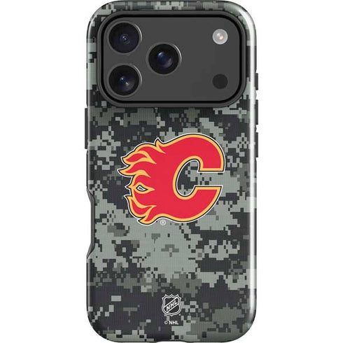 NHL Calgary Flames Camo iPhone 18 Pro Impact Case