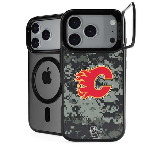 NHL Calgary Flames Camo iPhone 18 Pro Max Kickstand Case