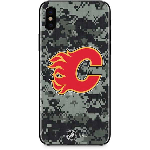NHL Calgary Flames Camo iPhone XS Max Skin