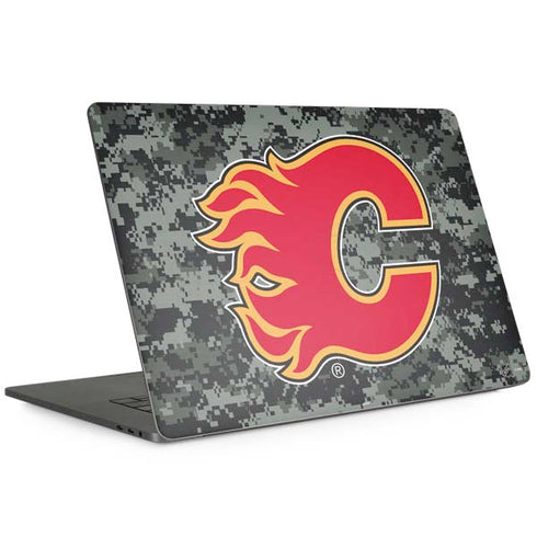 NHL Calgary Flames Camo MacBook Skins