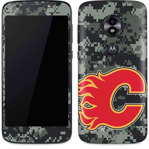 NHL Calgary Flames Camo Moto E5 Play Skin