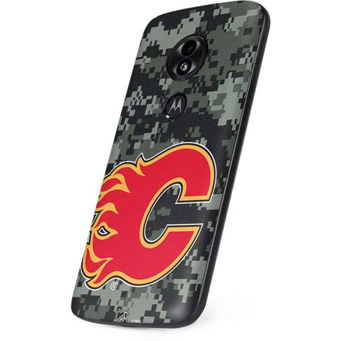 NHL Calgary Flames Camo Moto E5 Play Skin