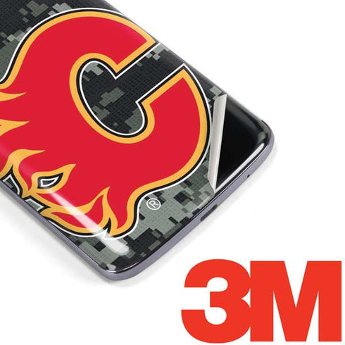 NHL Calgary Flames Camo Moto E5 Plus Skin
