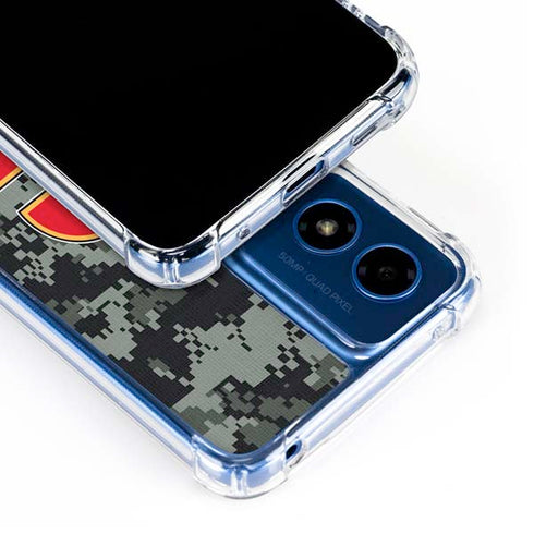 NHL Calgary Flames Camo Moto G 5G (2024) Clear Case