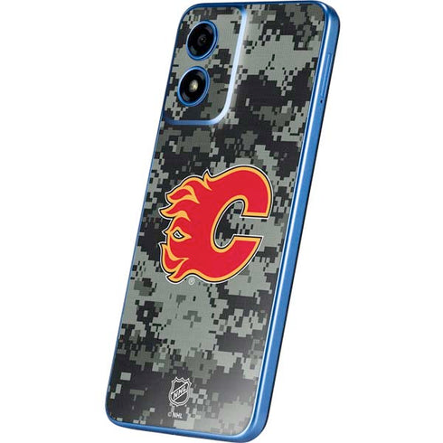 NHL Calgary Flames Camo Moto G Play 4G (2024) Skin