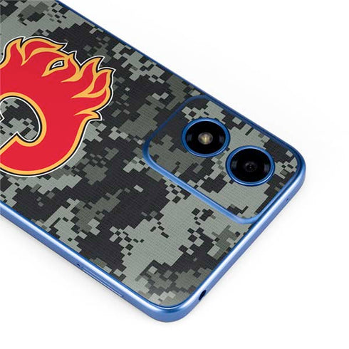 NHL Calgary Flames Camo Moto G Play 4G (2024) Skin