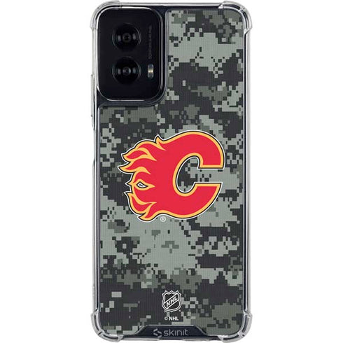 NHL Calgary Flames Camo Moto G Power 5G (2024) Clear Case