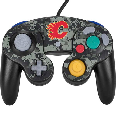 NHL Calgary Flames Camo Nintendo GameCube Controller Skin