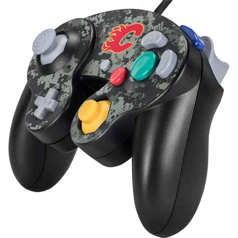 NHL Calgary Flames Camo Nintendo GameCube Controller Skin