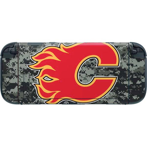 NHL Calgary Flames Camo Nintendo Switch 2 (2025) with Joy-Con Skin