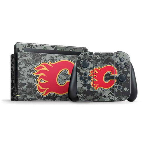 NHL Calgary Flames Camo Nintendo Skins
