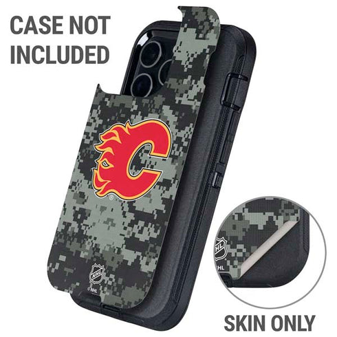 NHL Calgary Flames Camo Otterbox Defender iPhone Skin