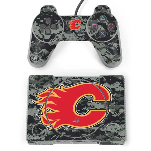 NHL Calgary Flames Camo PlayStation Classic Bundle Skin