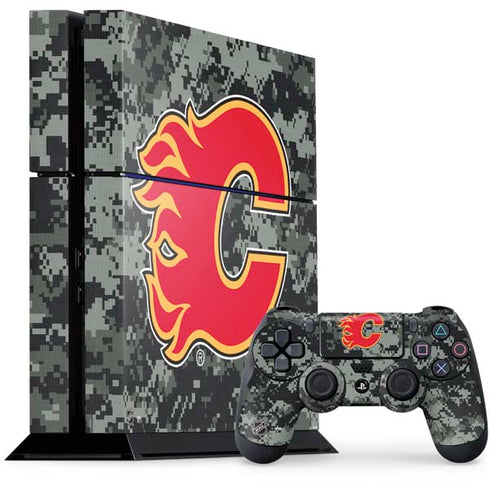 NHL Calgary Flames Camo PS4 Console and Controller Bundle Skin