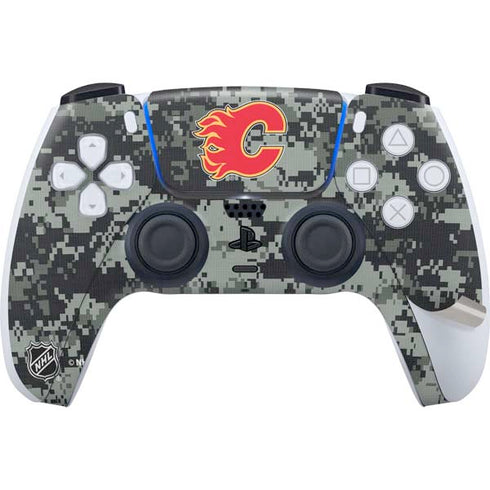 NHL Calgary Flames Camo PS5 Pro Bundle Skin