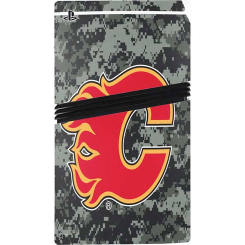 NHL Calgary Flames Camo PS5 Pro Console Skin