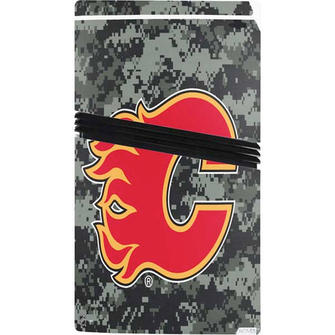 NHL Calgary Flames Camo PS5 Pro Console Skin