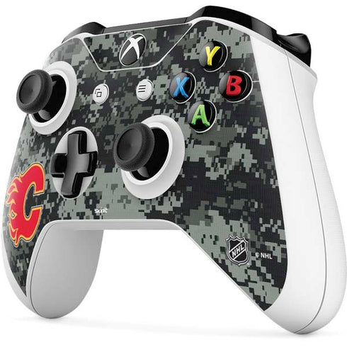 NHL Calgary Flames Camo Xbox One S All-Digital Edition Bundle Skin