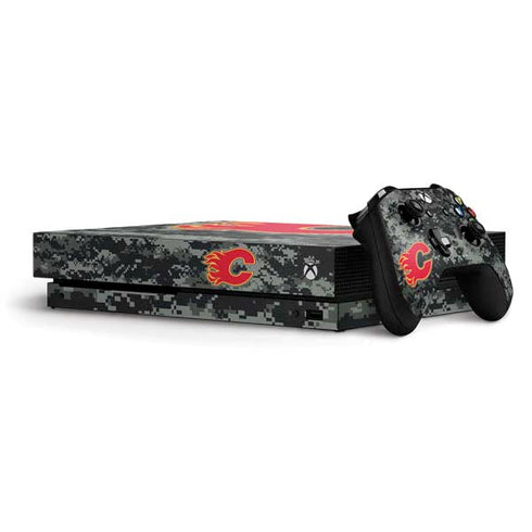 NHL Calgary Flames Camo Xbox One X Bundle Skin