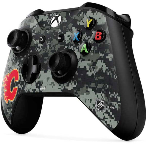NHL Calgary Flames Camo Xbox One X Controller Skin