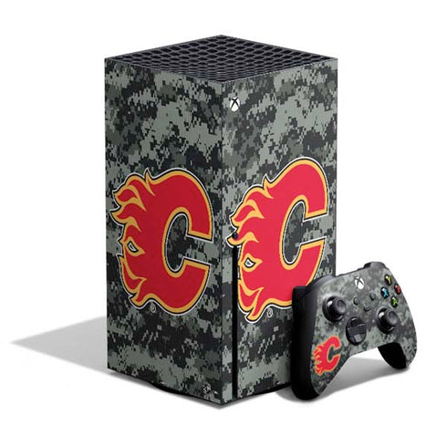 NHL Calgary Flames Camo Xbox Series X Bundle Skin