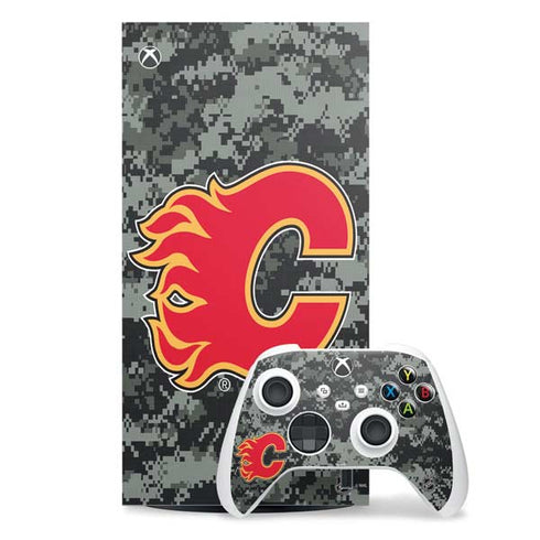 NHL Calgary Flames Camo Xbox Series X Skins