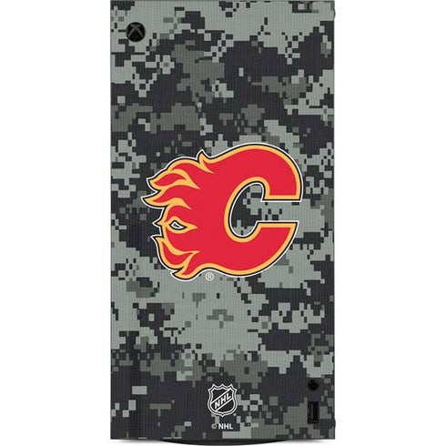 NHL Calgary Flames Camo XBox Series X Digital Edition Console Skin