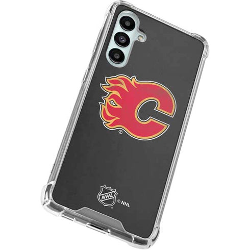 NHL Calgary Flames Distressed Galaxy A16 5G Clear Case
